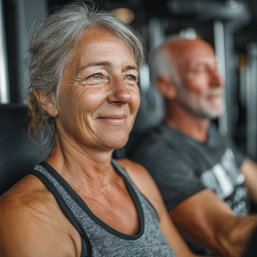 Közösségi program résztvevői együtt gyakorolnak